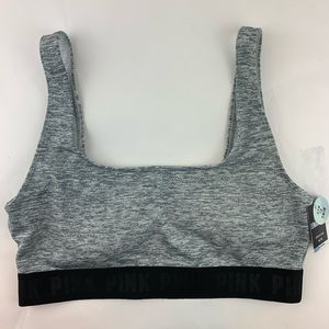 VS Pink Gray Sports Bra Size M NWT
